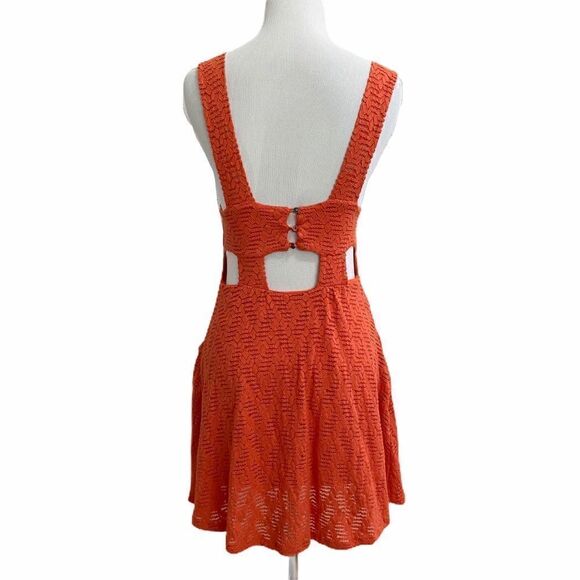 Free People Lace Poppy Dress Persimmon Orange - Picture 6 of 13